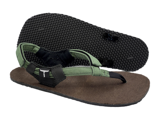 BlackBear Brown Hemp 6.5mm - Green - Toetem Sandals