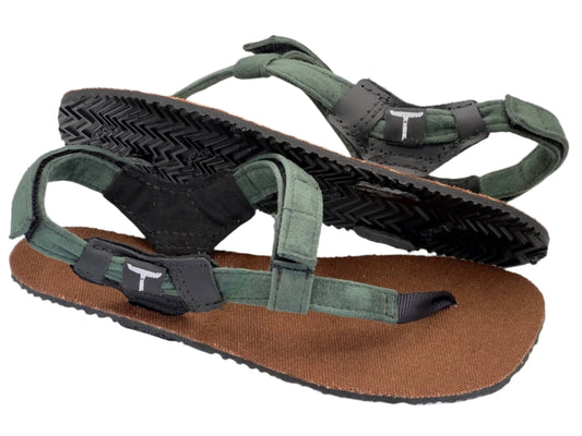 BlackBear Brown Hemp 8mm - Green - Toetem Sandals