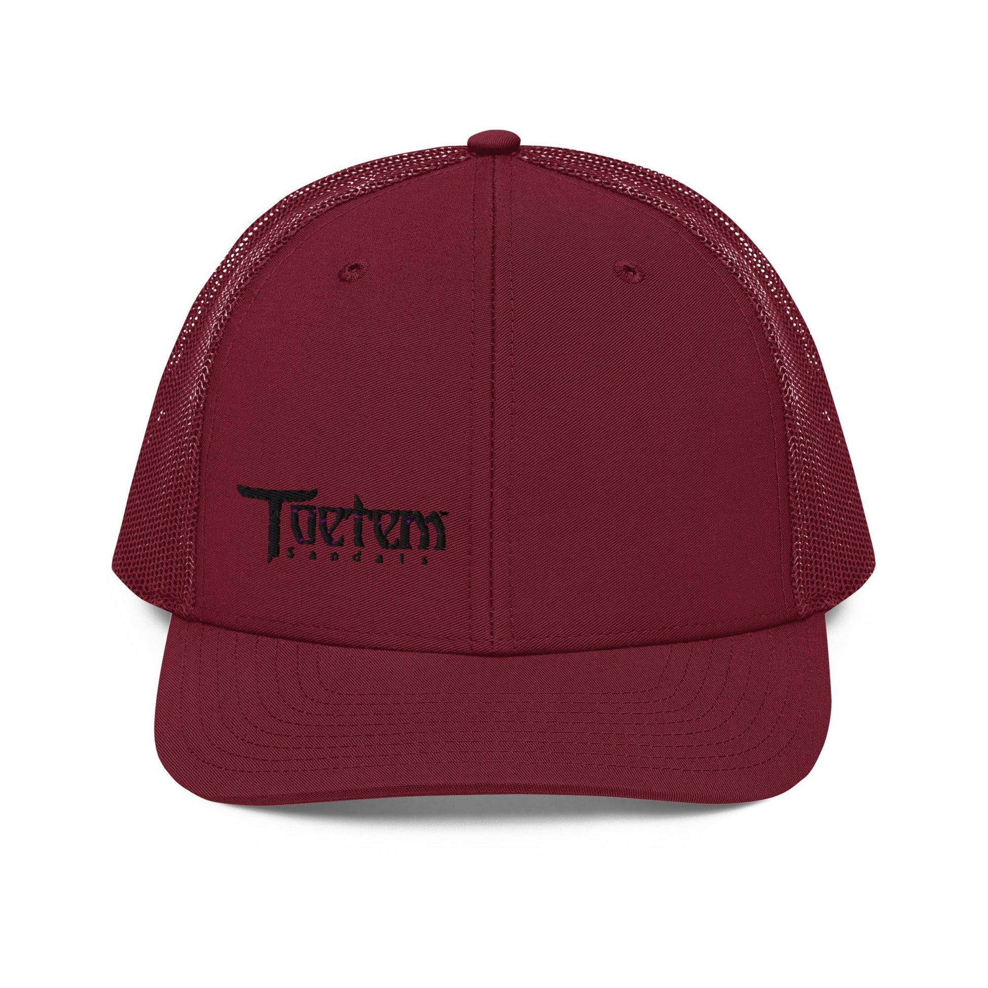 Toetem Logo Black Trucker Hat - Toetem Sandals