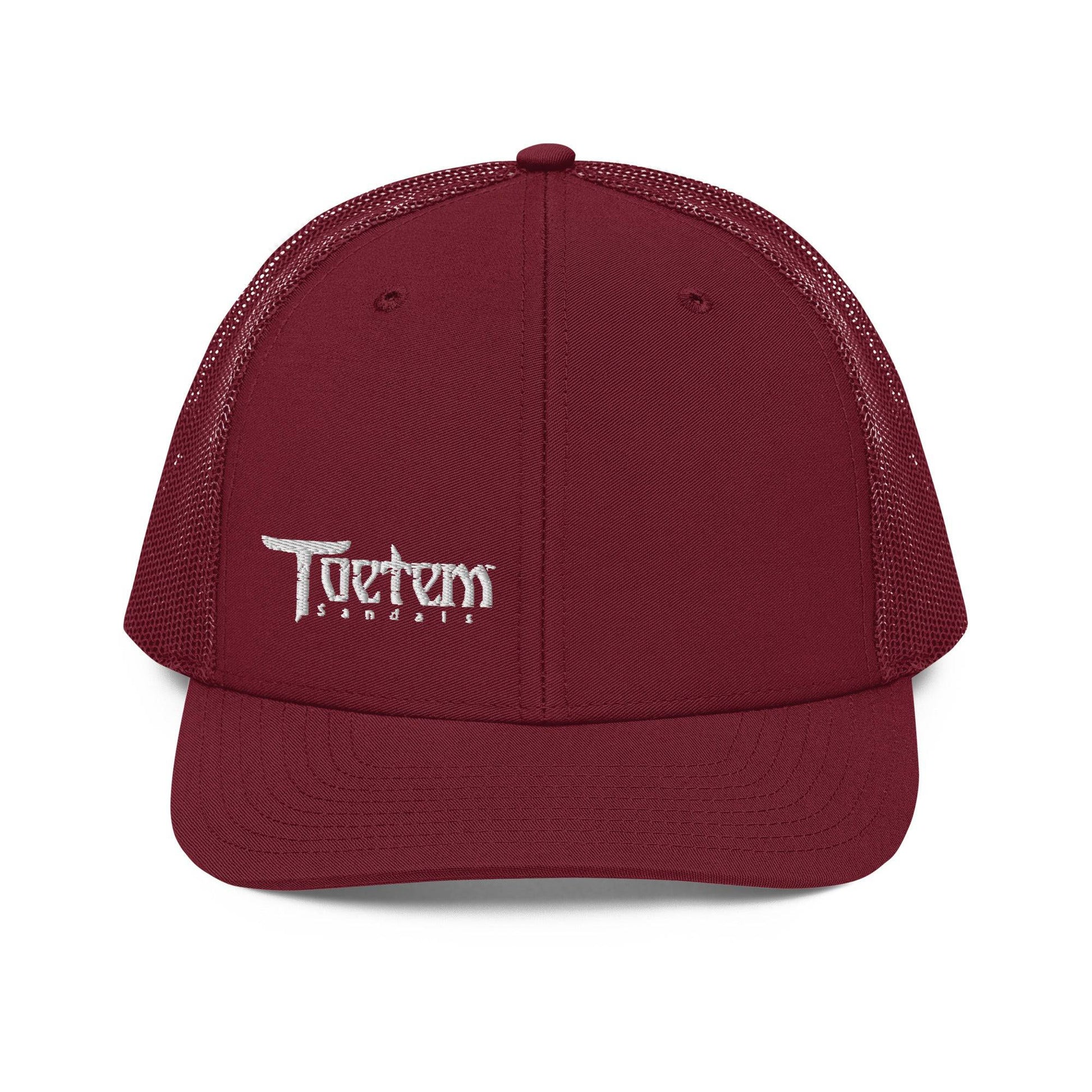 Toetem Logo White Trucker Hat - Toetem Sandals