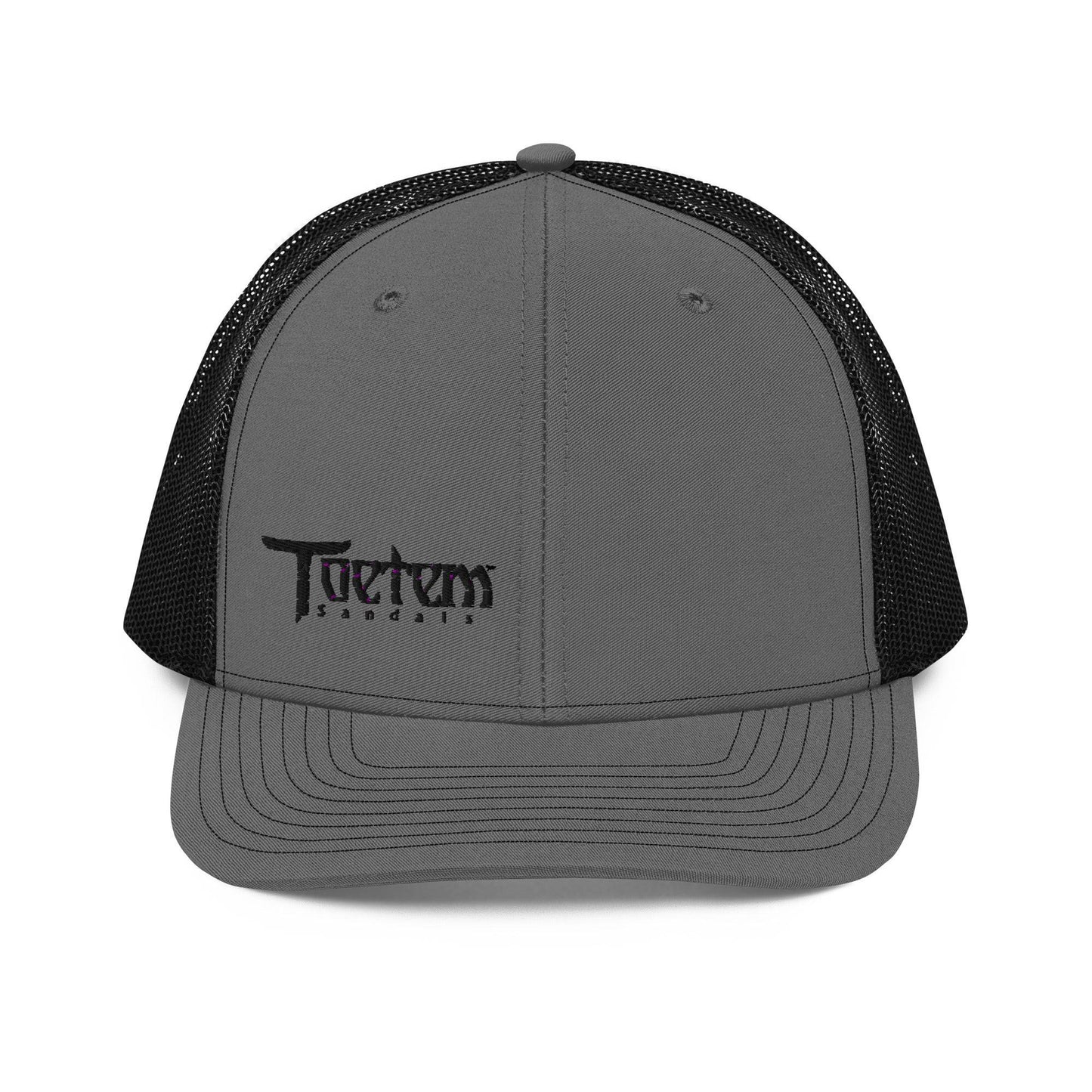 Toetem Logo Black Trucker Hat - Toetem Sandals