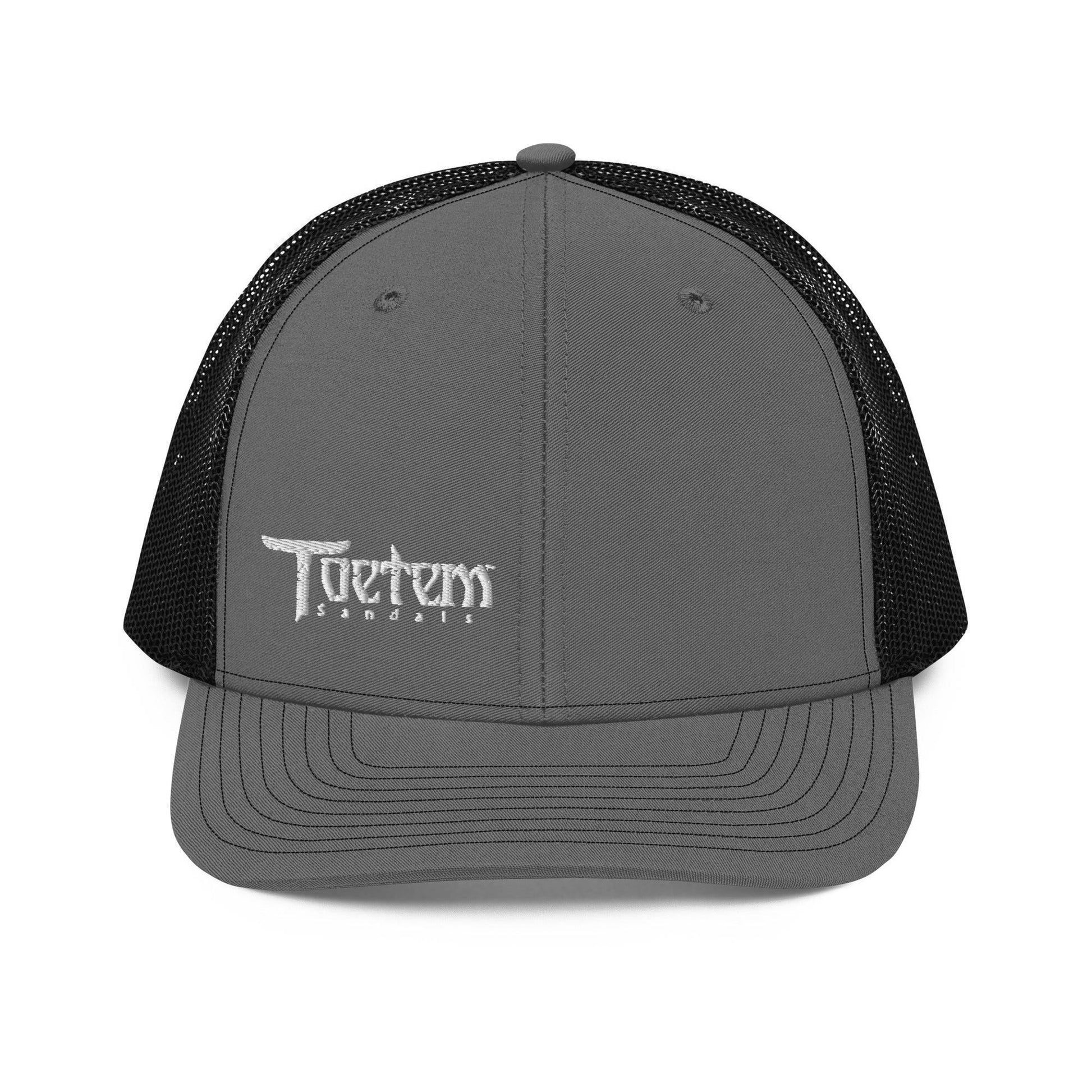 Toetem Logo White Trucker Hat - Toetem Sandals