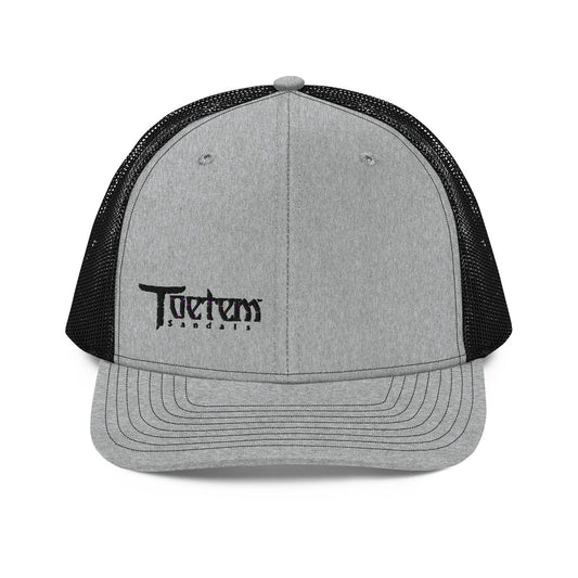 Toetem Logo Black Trucker Hat - Toetem Sandals