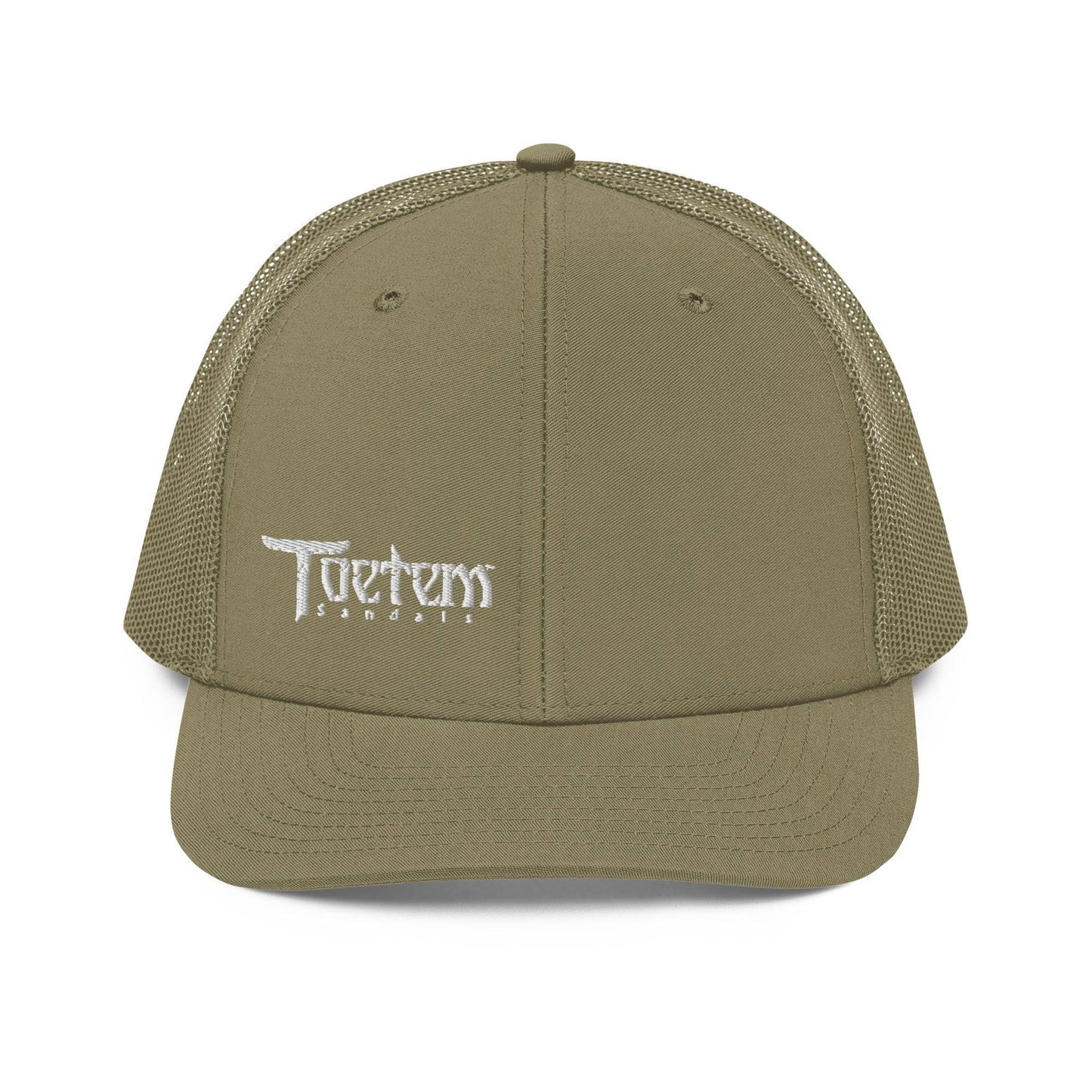 Toetem Logo White Trucker Hat - Toetem Sandals