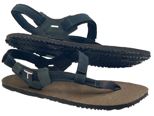 BlackBear Sandals Brown Hemp Black Straps