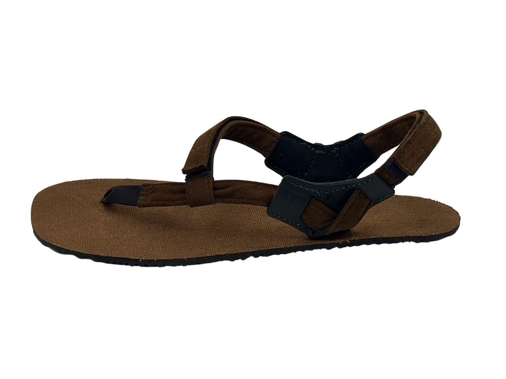 Brown Hemp BlackBear 3.0 - Brown Straps - Barefoot 5mm - Toetem Sandals