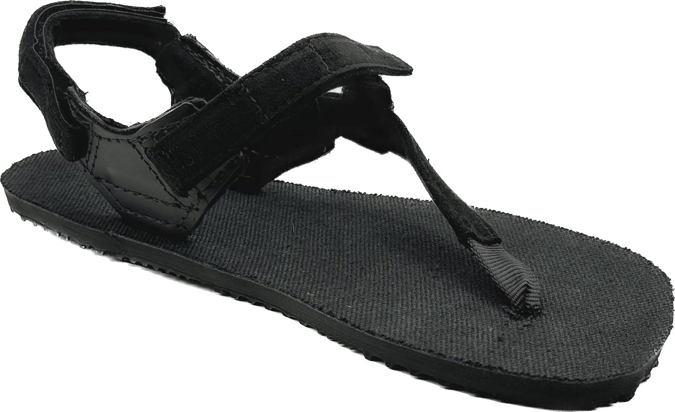 BlackBear Sandals 2.0 - Black Hemp Footbed - Black Straps