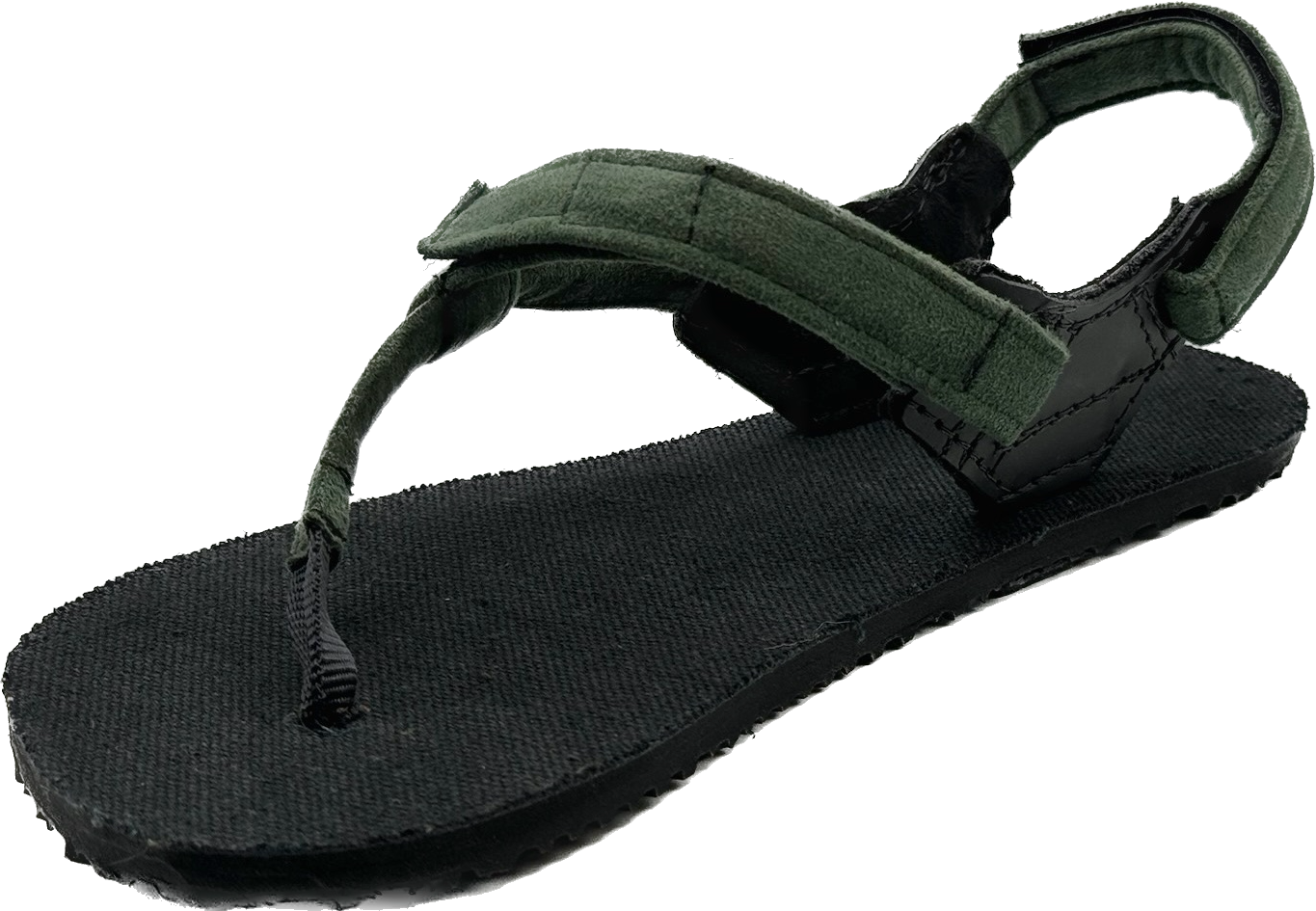 BlackBear Sandals 2.0 - Black Hemp Footbed - Green Straps