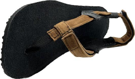 BlackBear Sandals 2.0 - Black Hemp Footbed - Tan Straps