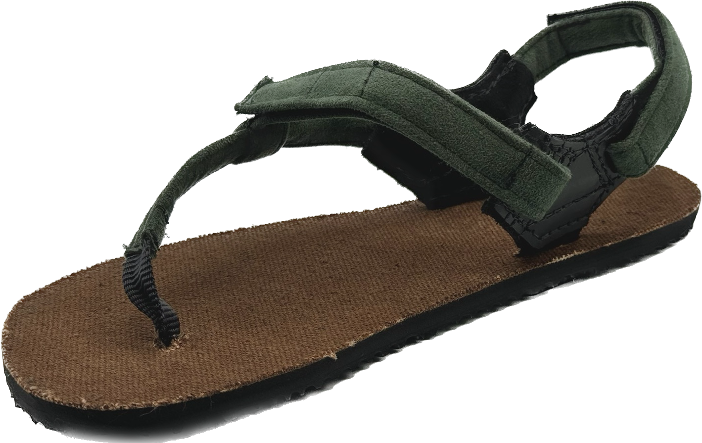 BlackBear Sandals 2.0 - Brown Hemp Footbed - Green Straps