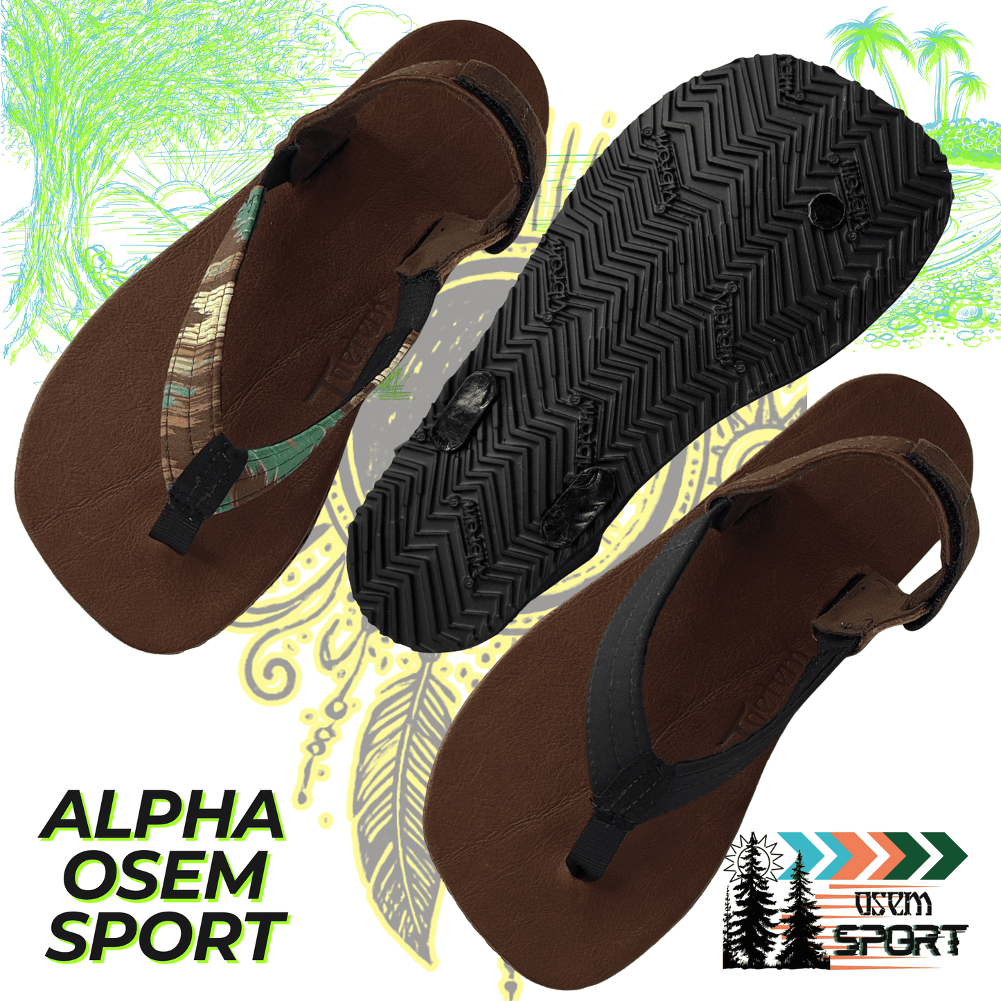 ALPHA Leather OSEM Sport - Toetem Sandals