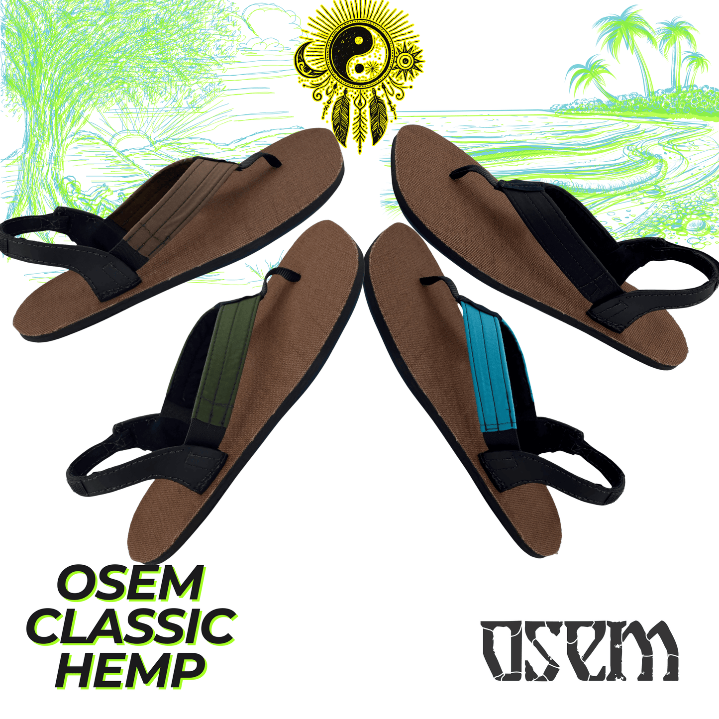 OSEM Classic Hemp (brown) - Toetem Sandals
