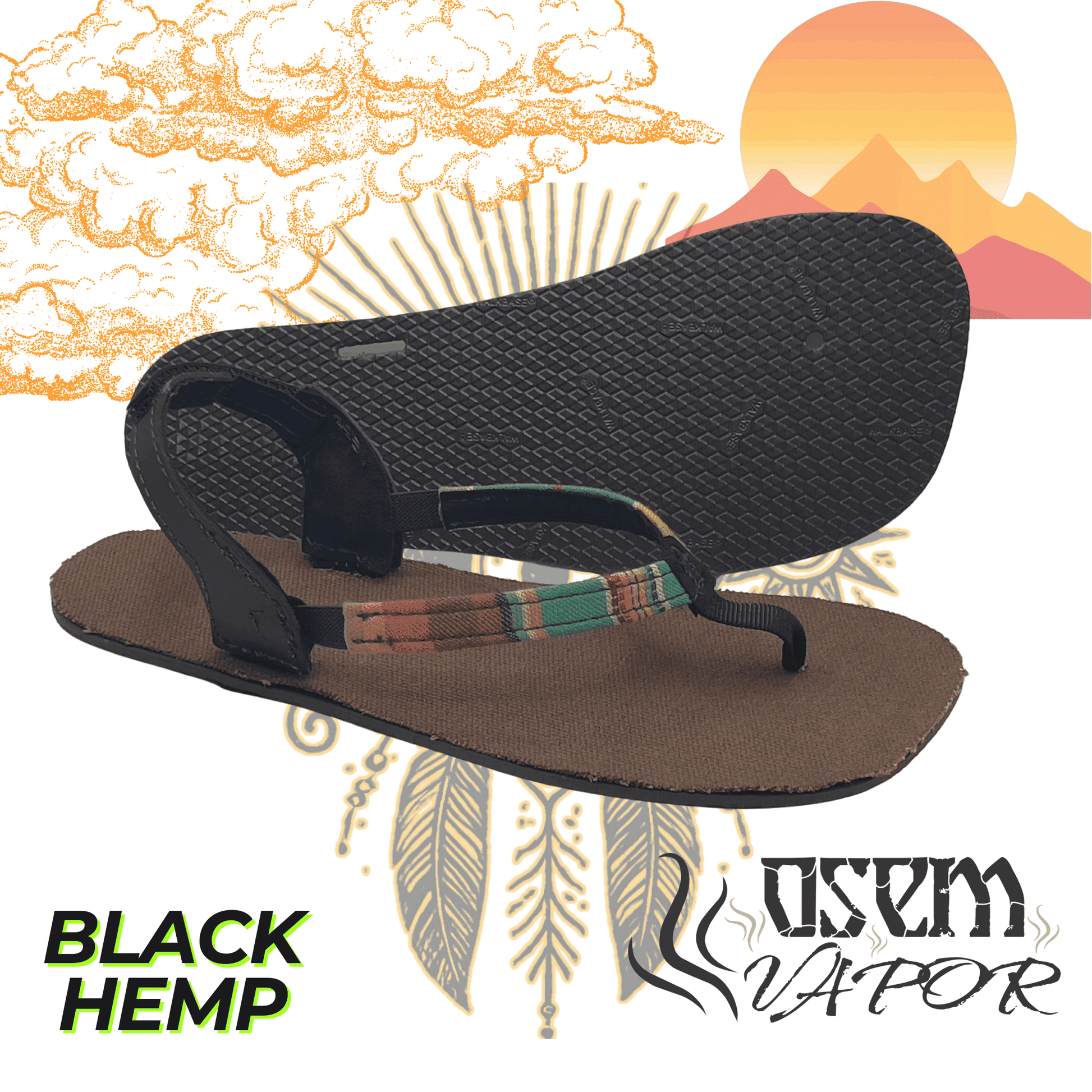 Vapor Brown Hemp - Toetem Sandals